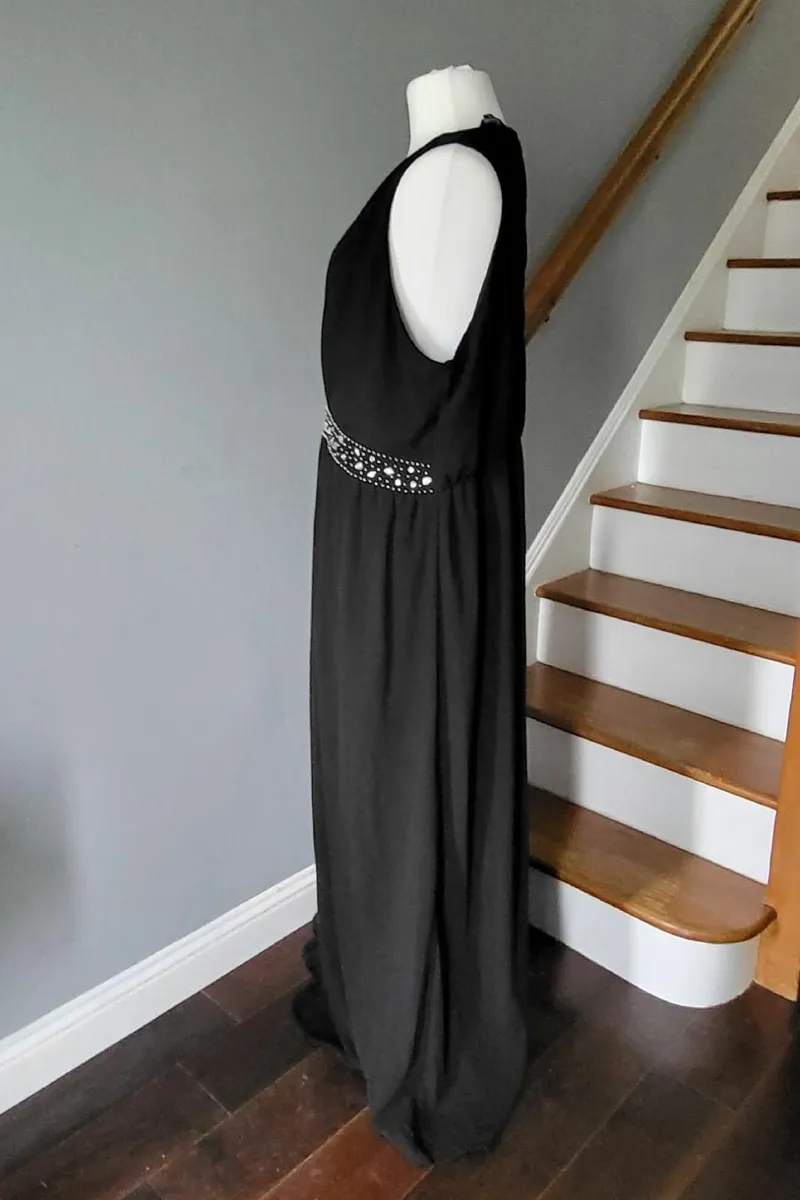 Yours Limited black maxi dress, Size 28 - Image 3