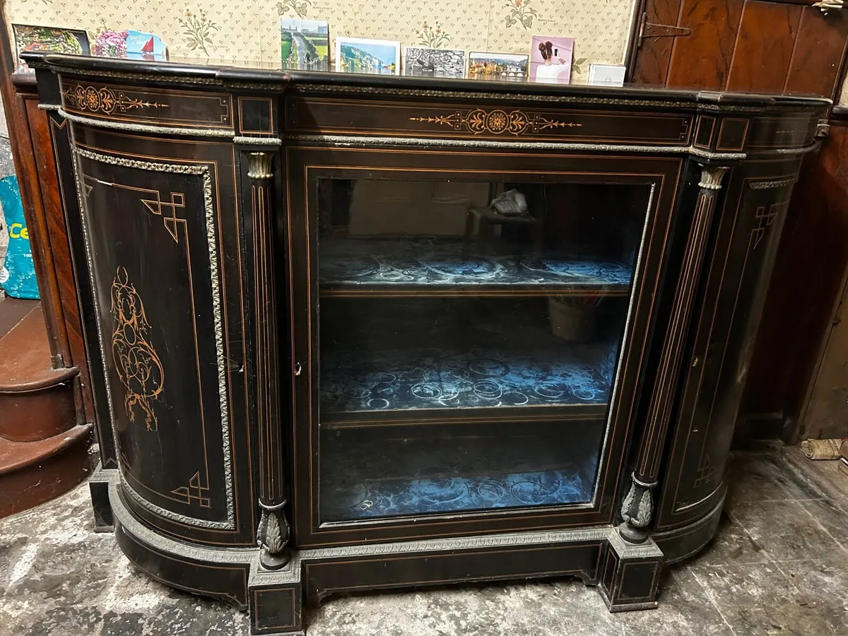 Antique Ebony Cabinet - Image 1
