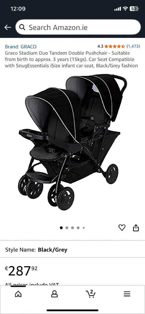 Double stroller /buggy - Image 2