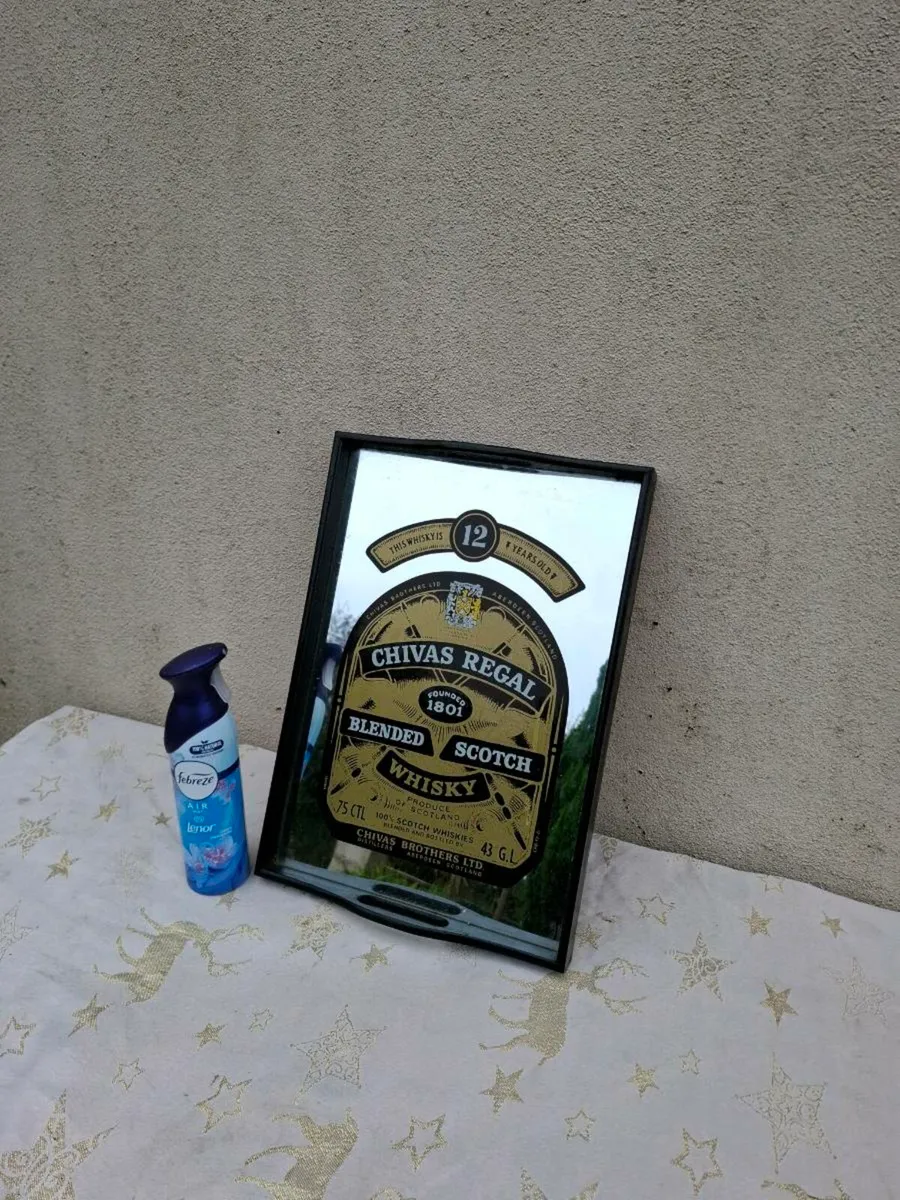 Chivas whiskey mirror tray