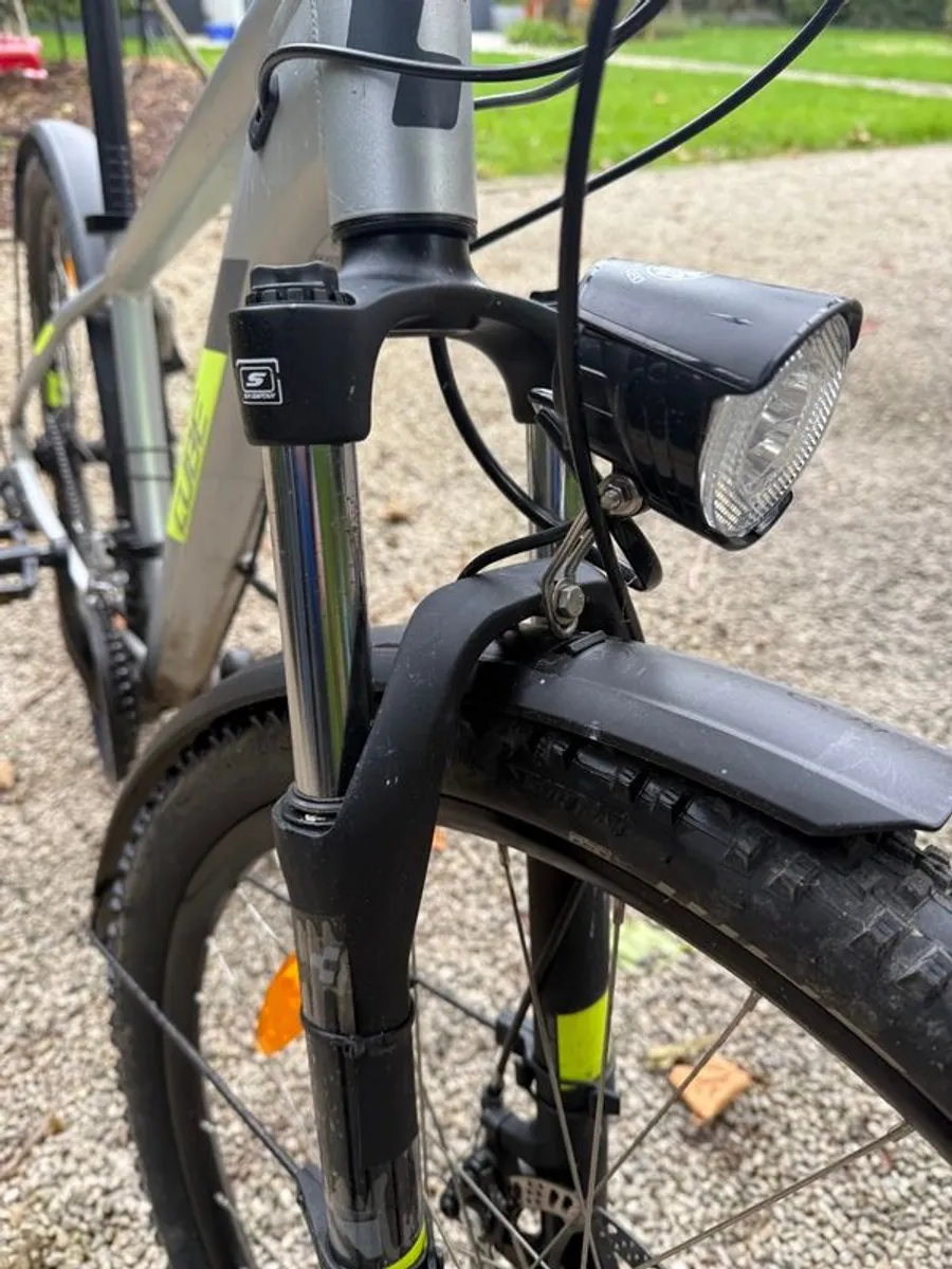 Cube Aim Allroad Mountain Bike Silver/Yellow Size S - Image 3