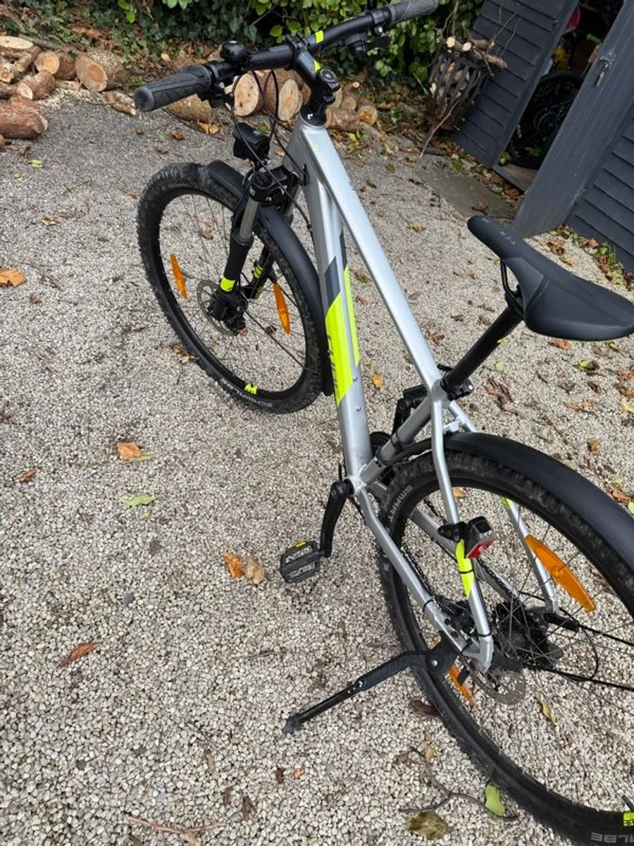 Cube Aim Allroad Mountain Bike Silver/Yellow Size S - Image 4