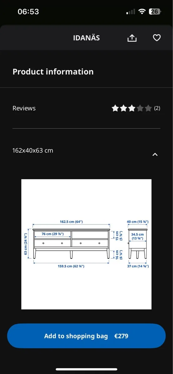 IDANAS IKEA tv stand tv bench - Image 2