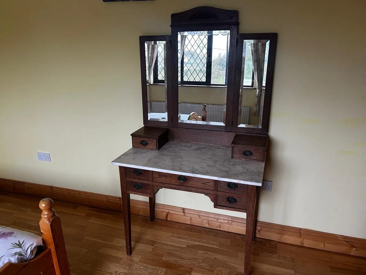 Antique wardrobe and dressing table - Image 2