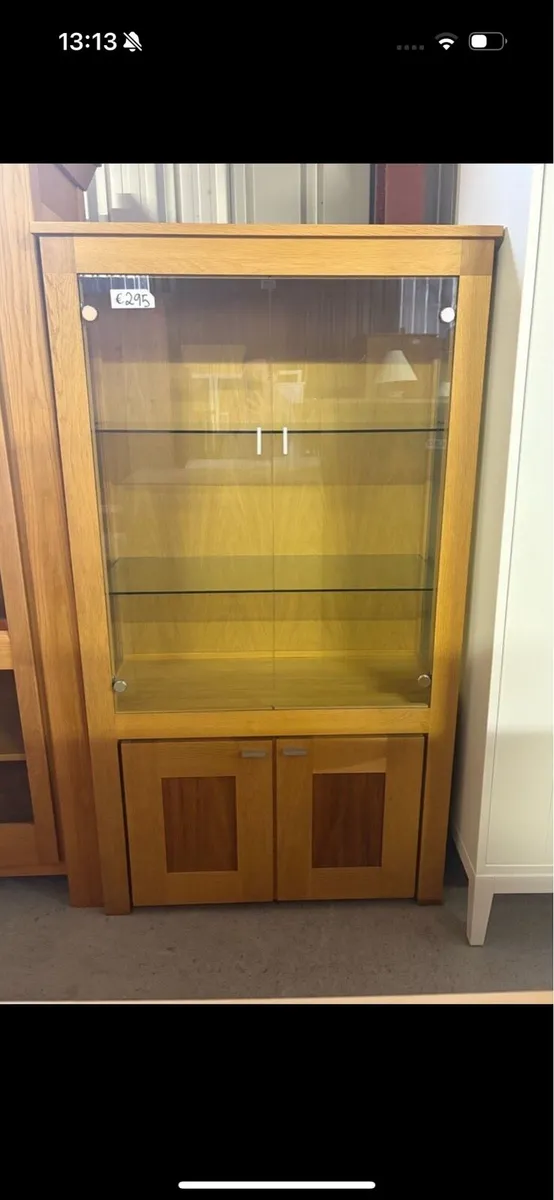 Oak Glass cabinet - Image 1