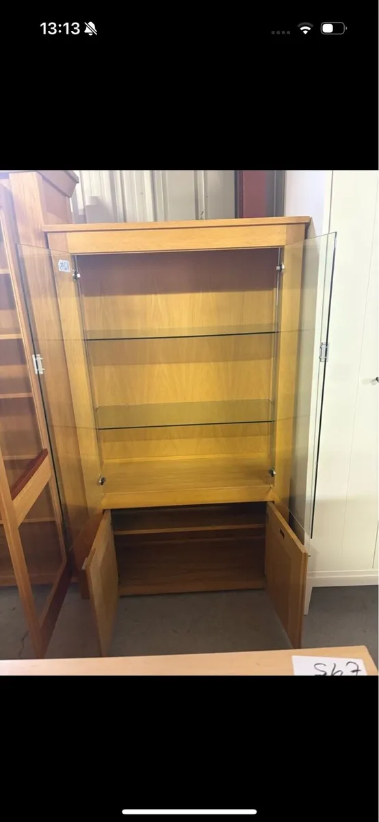Oak Glass cabinet - Image 2