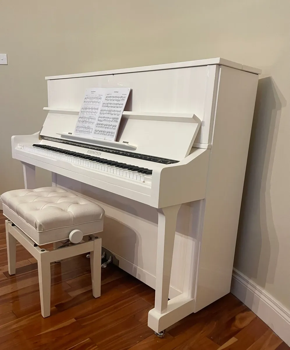 Eisenstein SU 121 Upright Piano - Polished White - Image 2