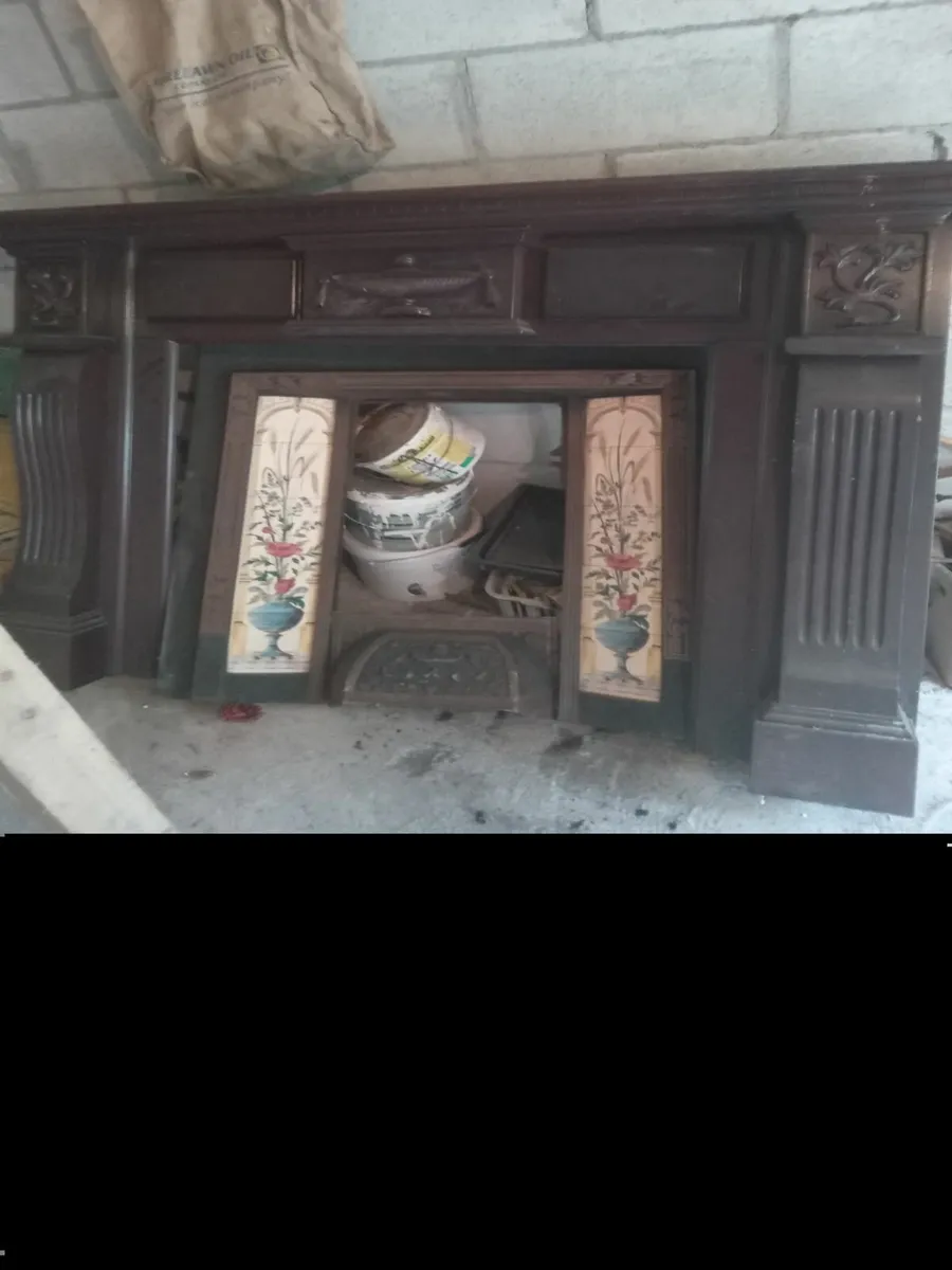 Old mahogany fire place for sale, - Image 2