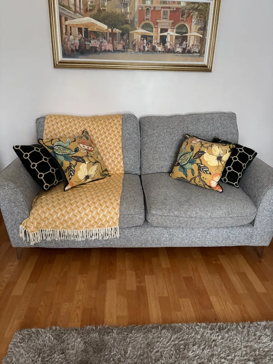 Three seater and two seater grey couch set - Image 2