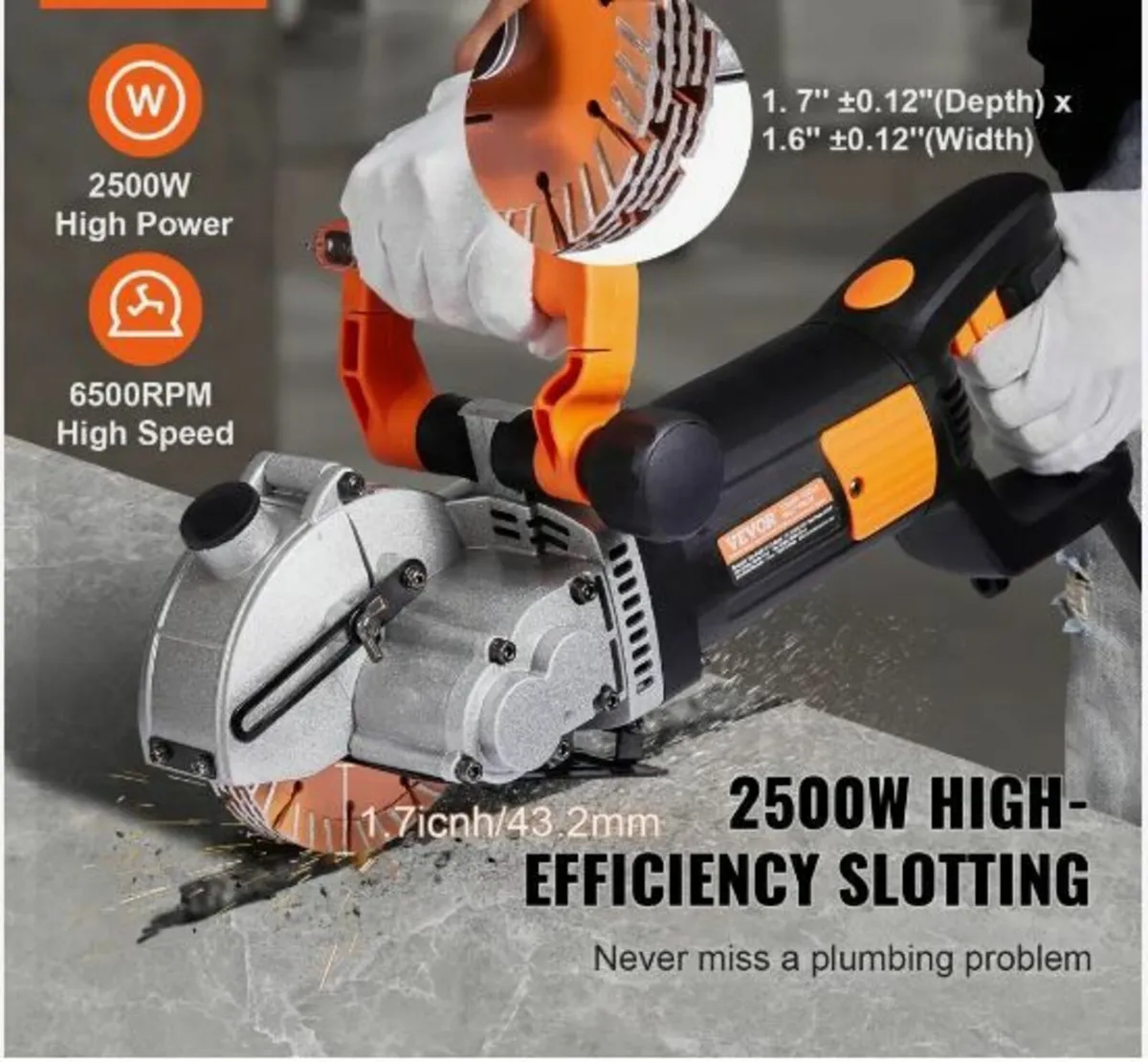 Electric Wall Chaser, Wall Groove Cutting Machine - Image 4