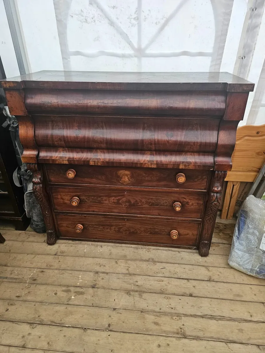 Antique mahogany scotch  chest