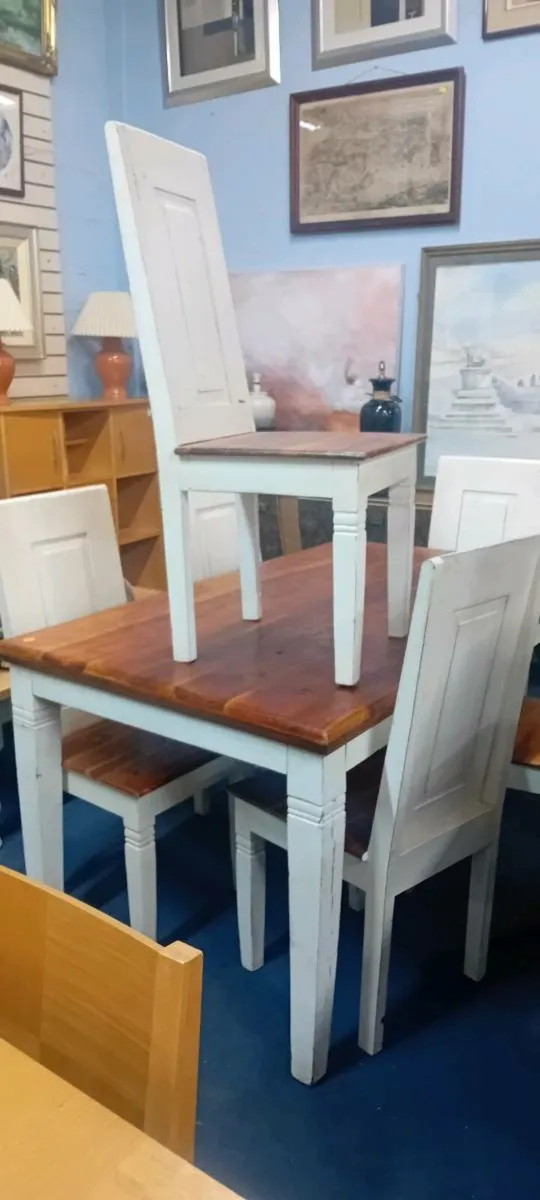 Solid Wood Six Seat Dining Set