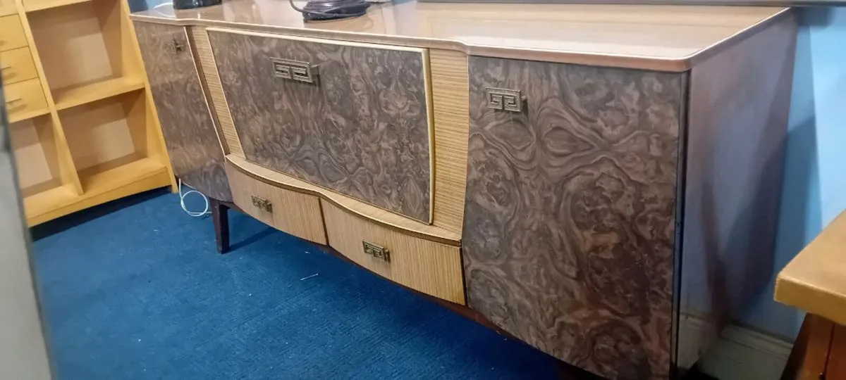 Walnut Veneer Mid Century Sideboard