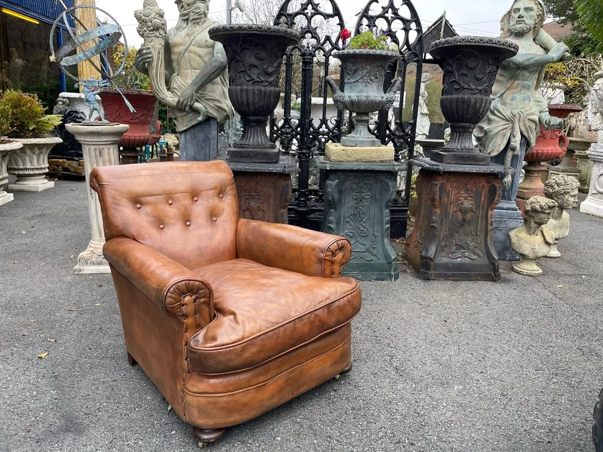 Antique French club chair - Image 4