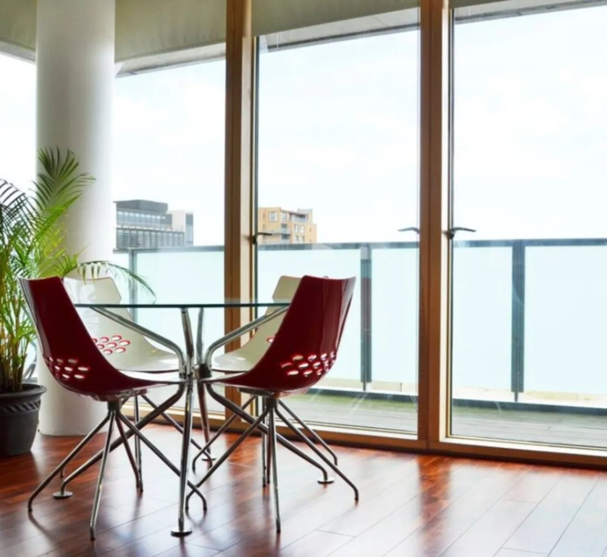 Glass table and chairs