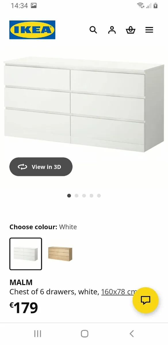 IKEA malm chest of drawers still sealed in boxes