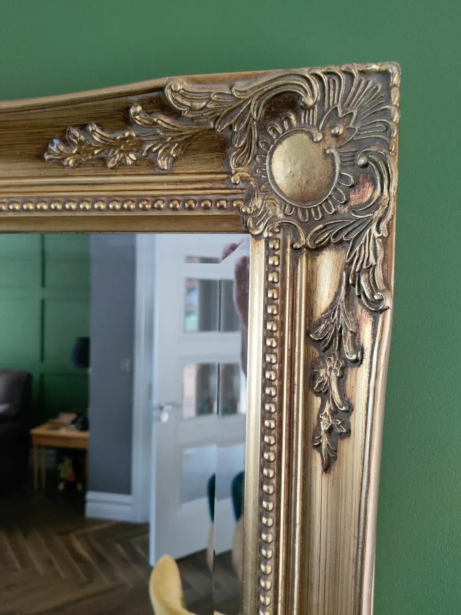 Antique Gold Framed Bevelled Mirror - Image 2
