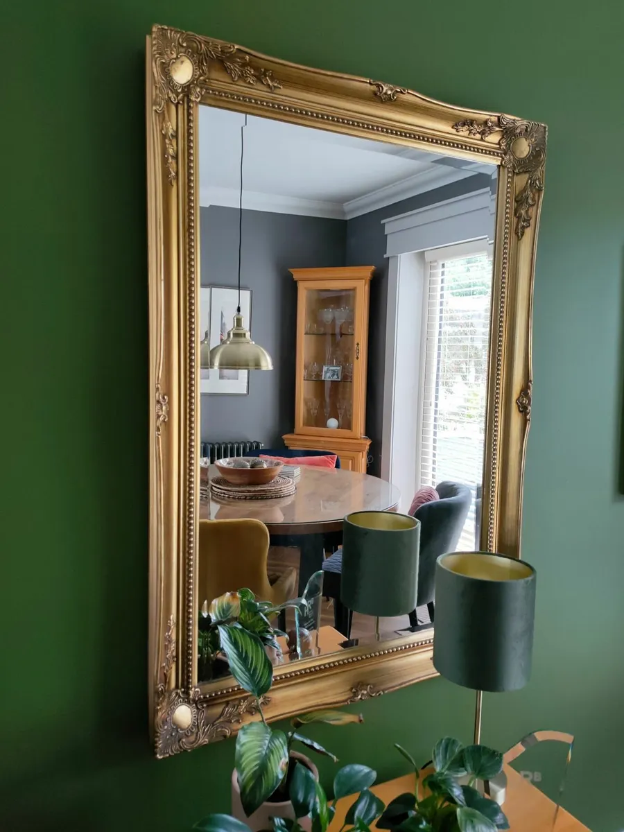 Antique Gold Framed Bevelled Mirror - Image 1