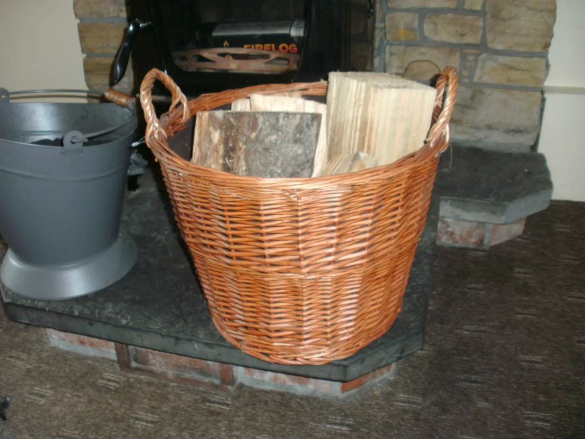 Fire side set coal bucket, basket +9 bags of fuel - Image 4