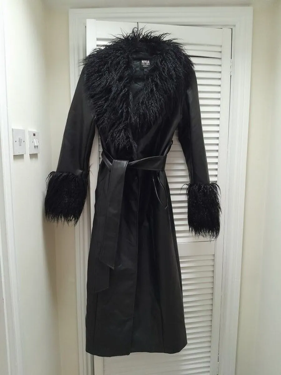 ladies long black coat - Image 2
