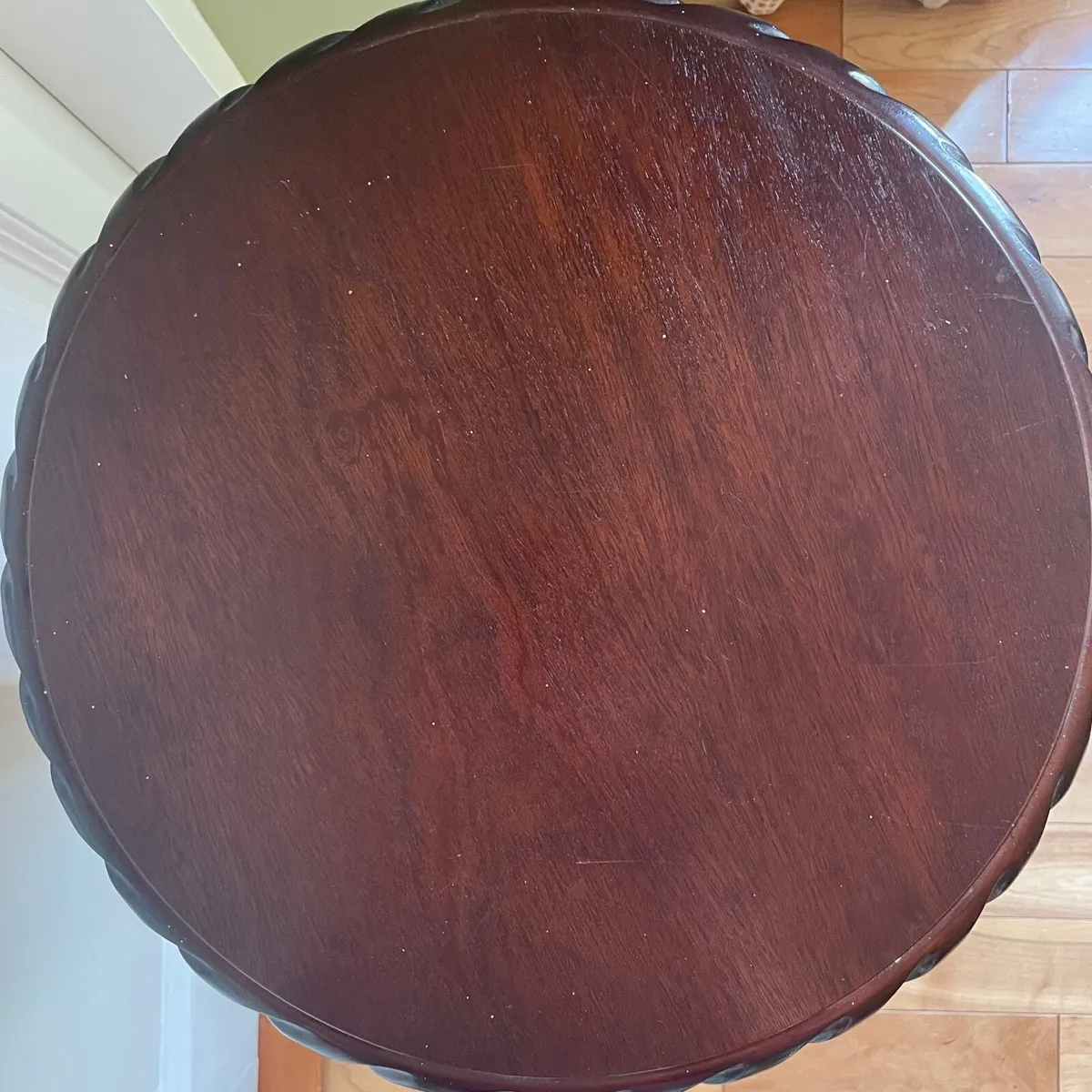 Plant Stand - carved mahogany - Image 2