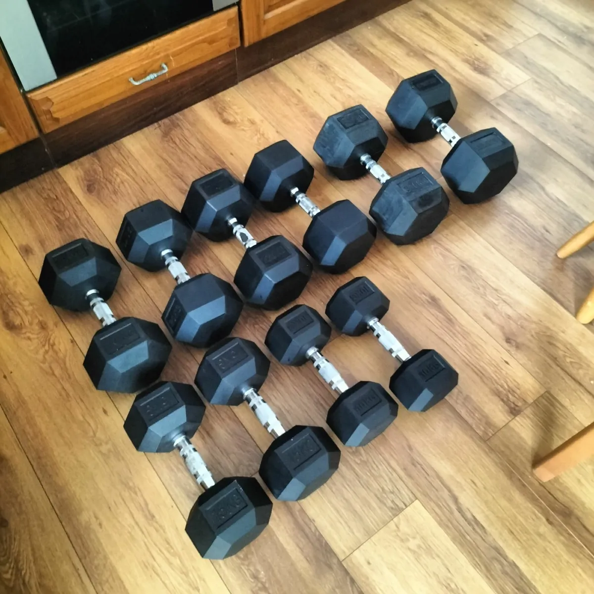 Hex Dumbells for sale - Image 1