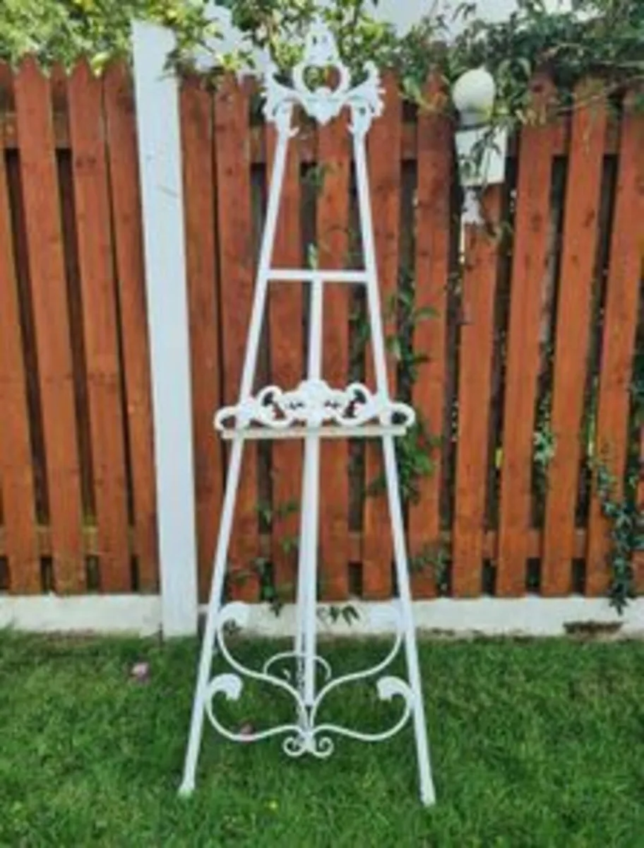 White Easel Stand for Rent
