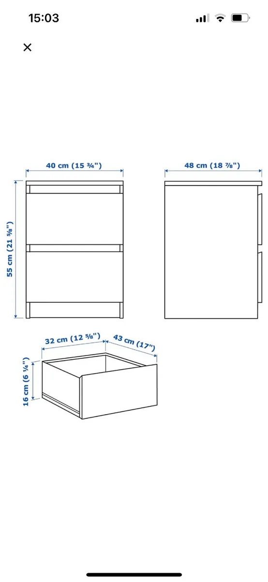 Bedside lockers  (Pair) - Image 2