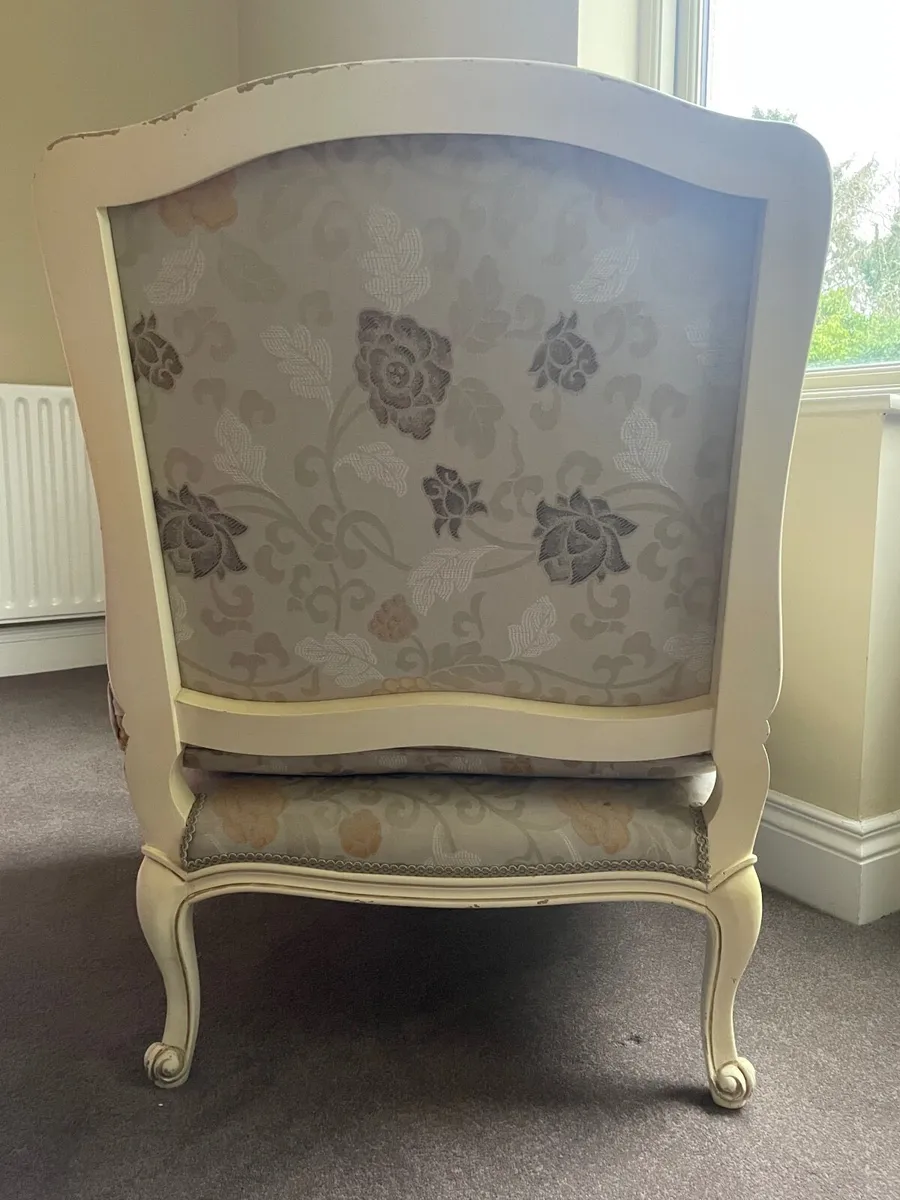 French Style Upholstered Armchair - Image 3