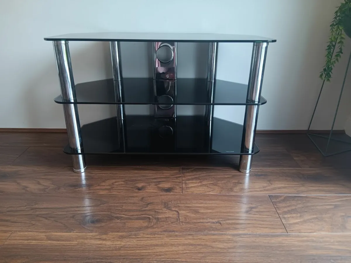 Glass TV stand