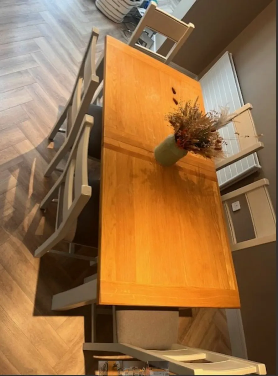 Table X 6 chairs & Matching TV unit - Image 2