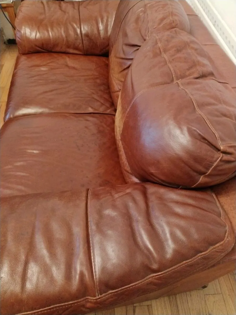 Leather 2-seater Sofa - Image 2