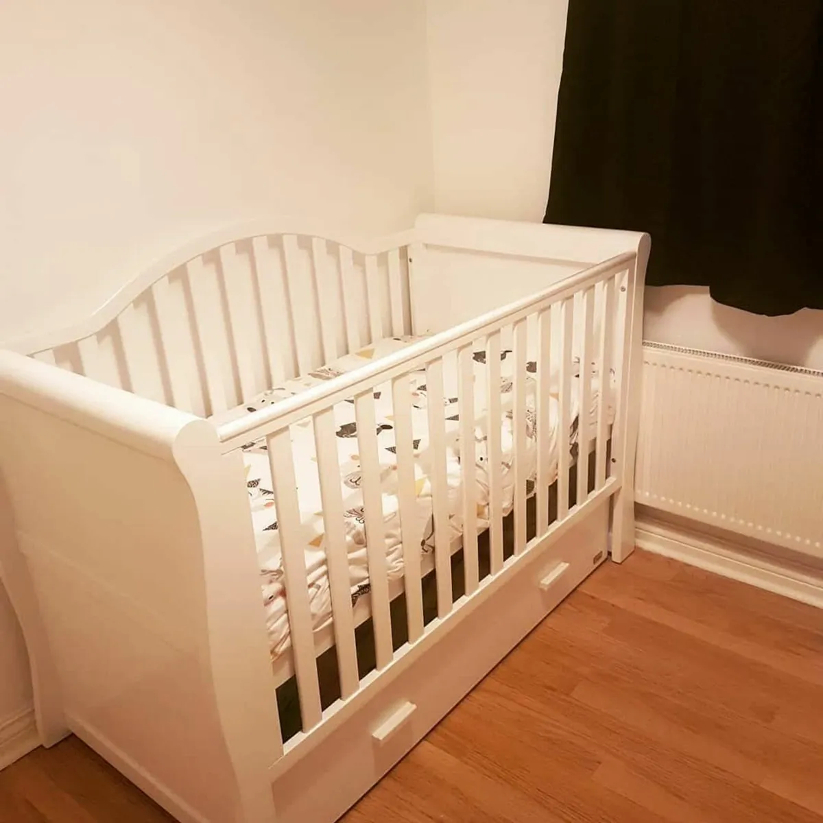 Sleigh style cot/  toddler bed - Image 1