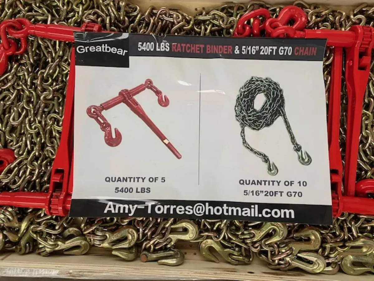 Load Binders & G70 Chain Set **Online Auction** - Image 1