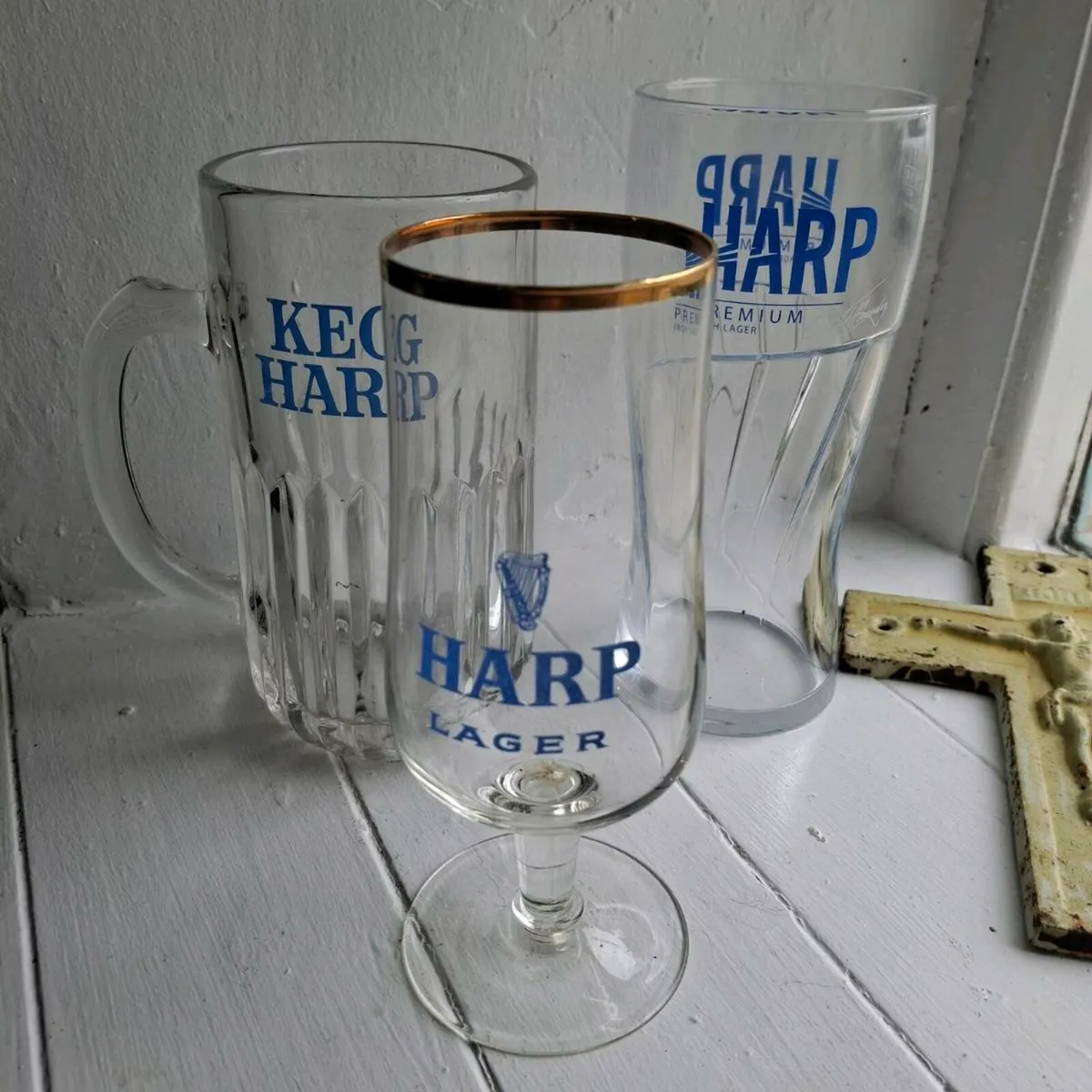 1960's/70's Harp Lager Glasses - Image 1
