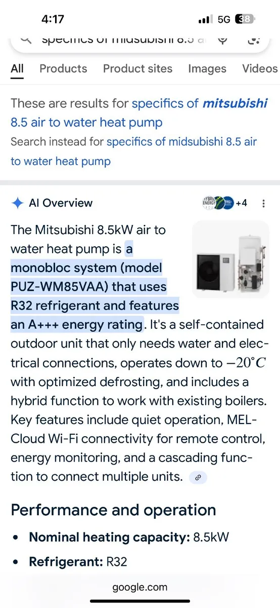 Ecodan.  R32.  Mitsubishi air to water heat pump. - Image 3