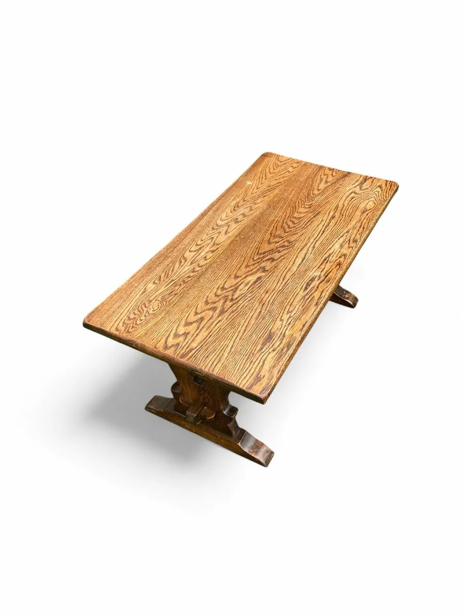 Coffee Table - Vintage- Oak - Mid Century - Image 4