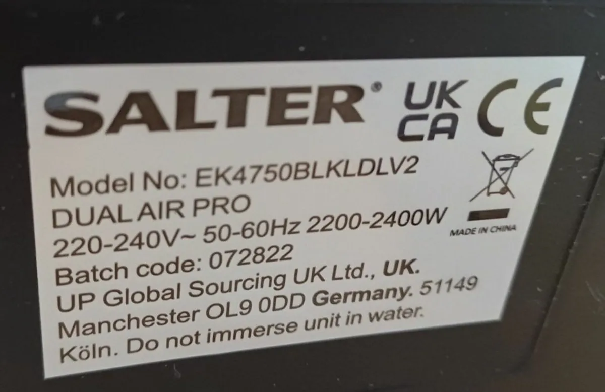 Salter air fryer - Image 3