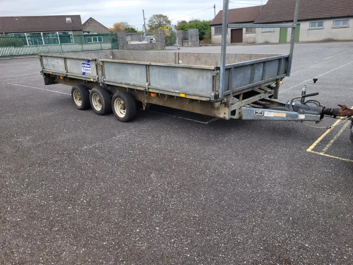16x6'6 ifor Williams tri-axel trailer drop sides, - Image 2
