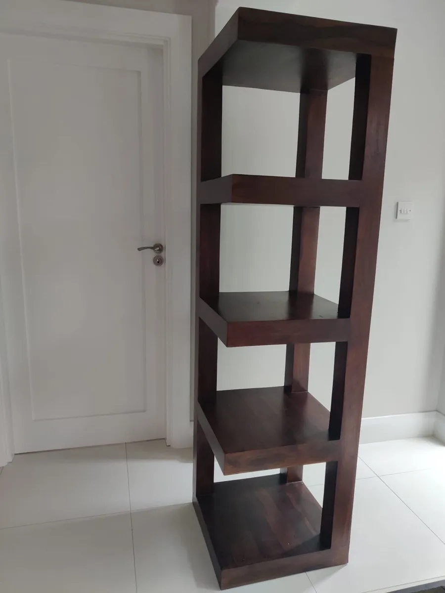 Ornamental Dark Wood Corner Unit