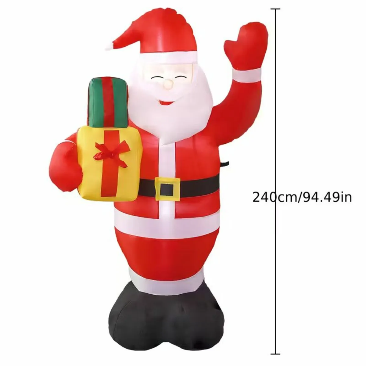 Inflating Santa Claus Inflatable with Gift - Image 3
