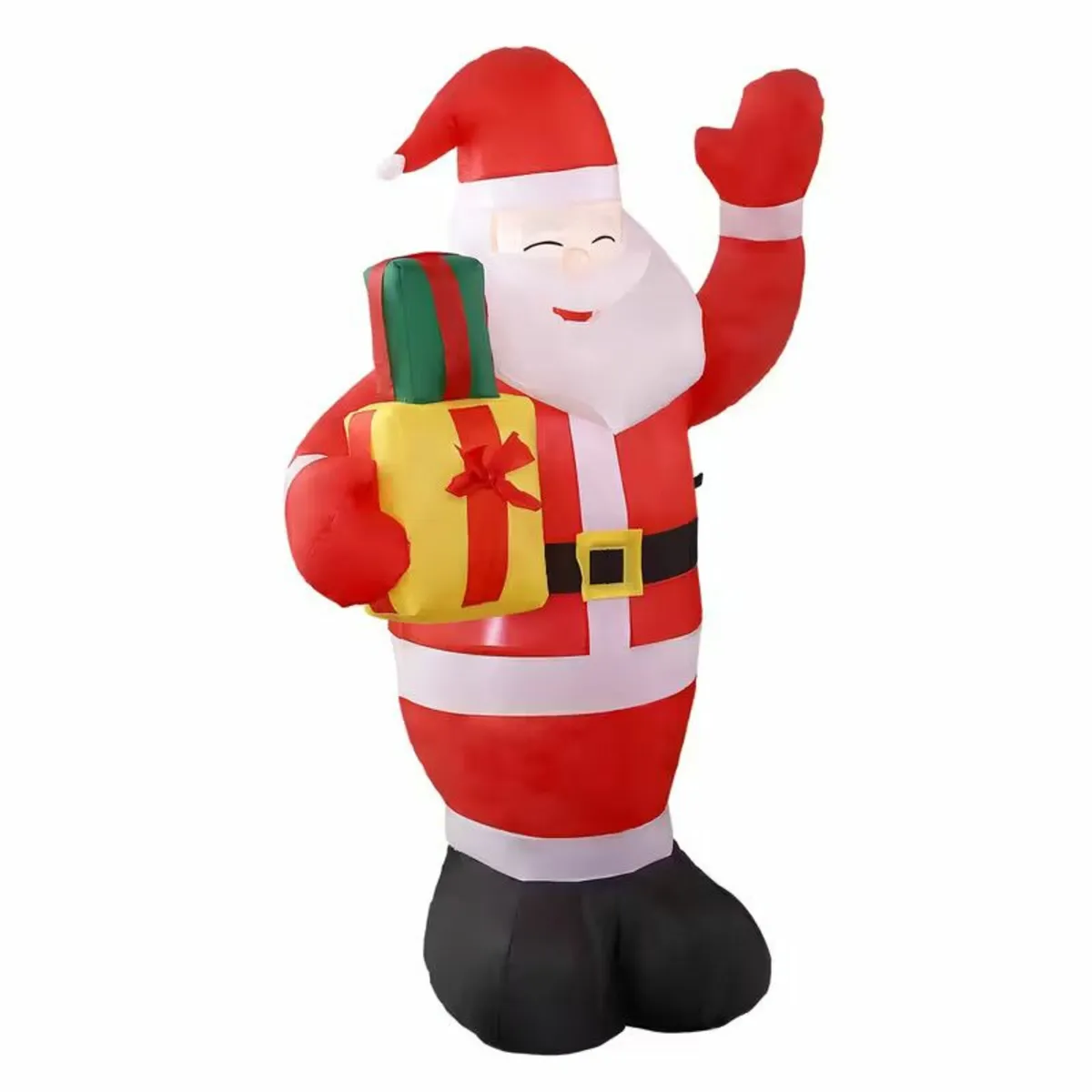 Inflating Santa Claus Inflatable with Gift - Image 1