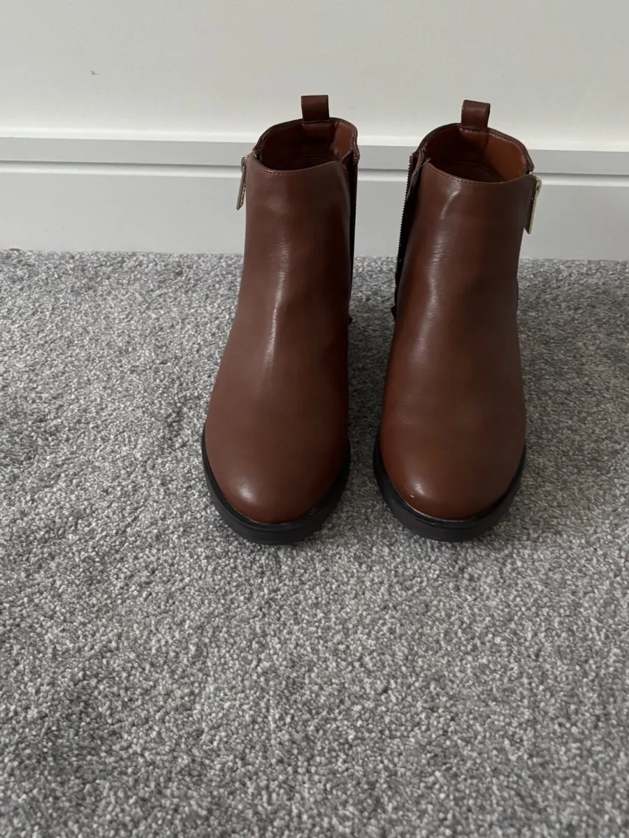 Brown Ankle Boots - Image 1