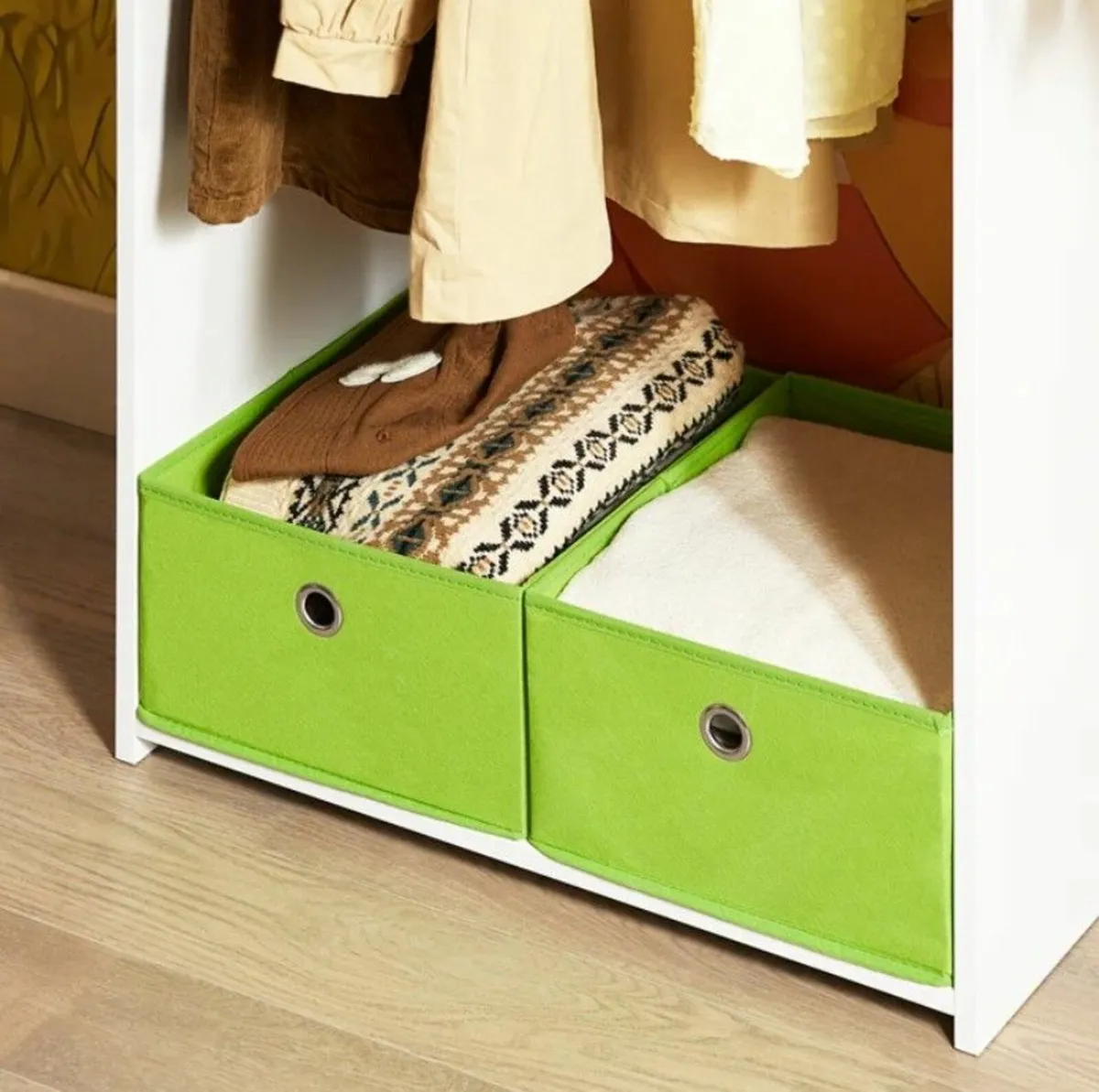 Childrens Clothes Rack with Storage Boxes Kids War - Image 3