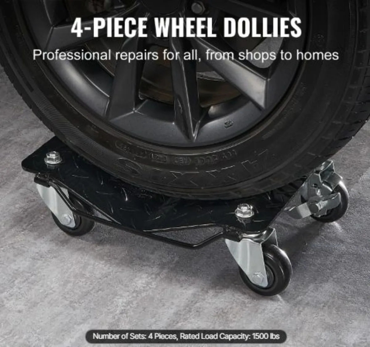 Car Dolly Wheel Tire Dolly 4 PCS Heavy Duty Skate - Image 2