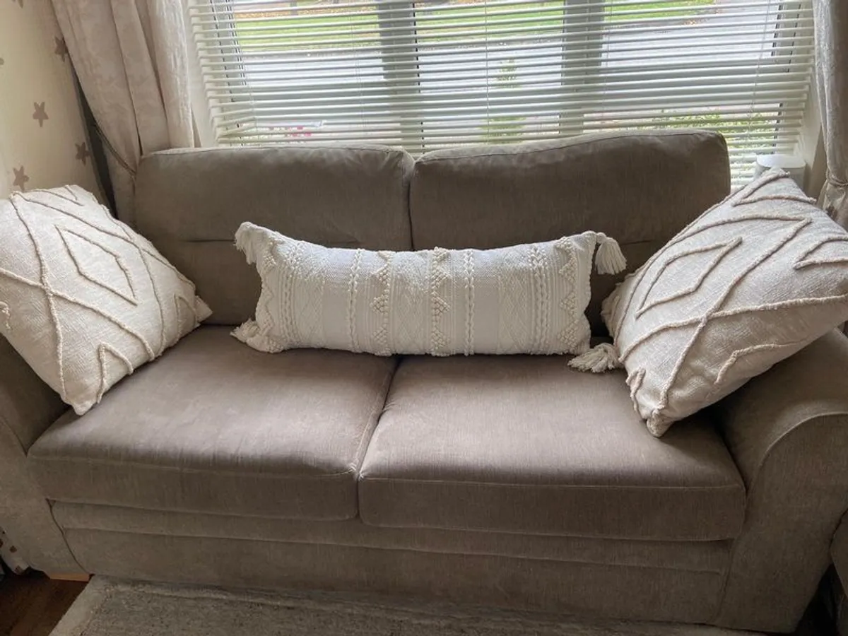 Two Couches/Sofas And A Foot Stool - Image 1