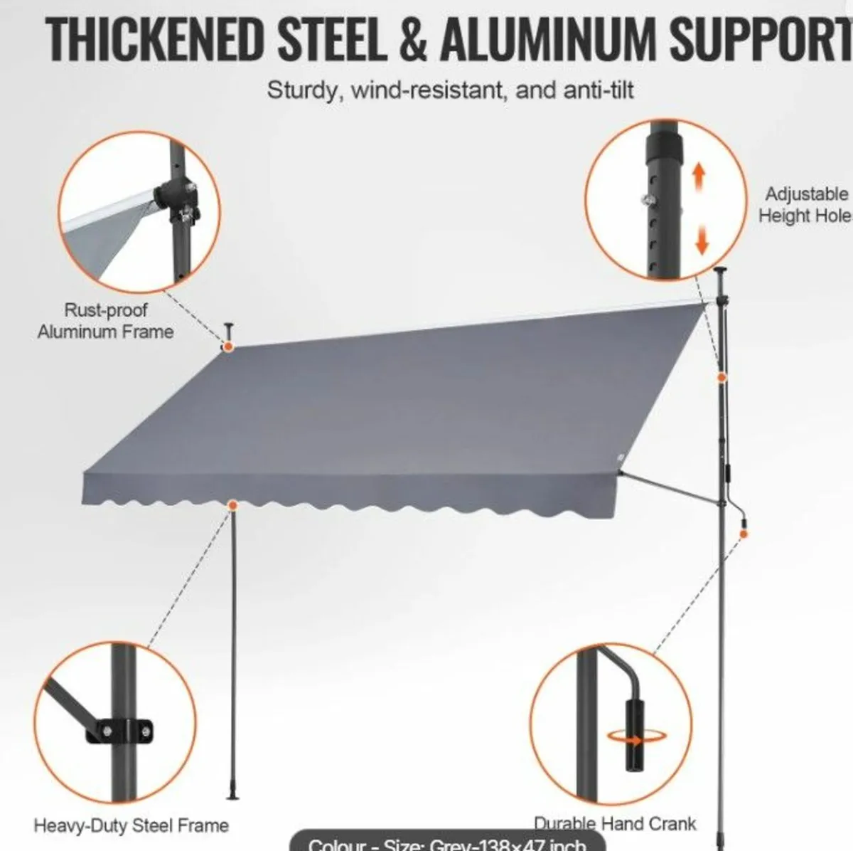 Manual Retractable Awning – Retractable Patio Awni - Image 3