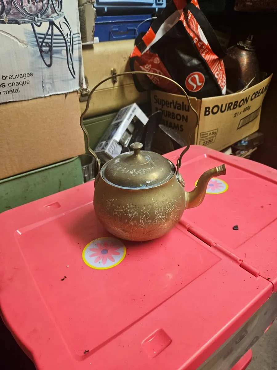 Vintage Brass Kettle - Image 3