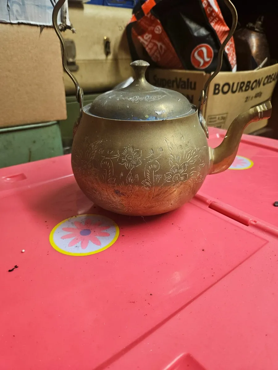 Vintage Brass Kettle - Image 4