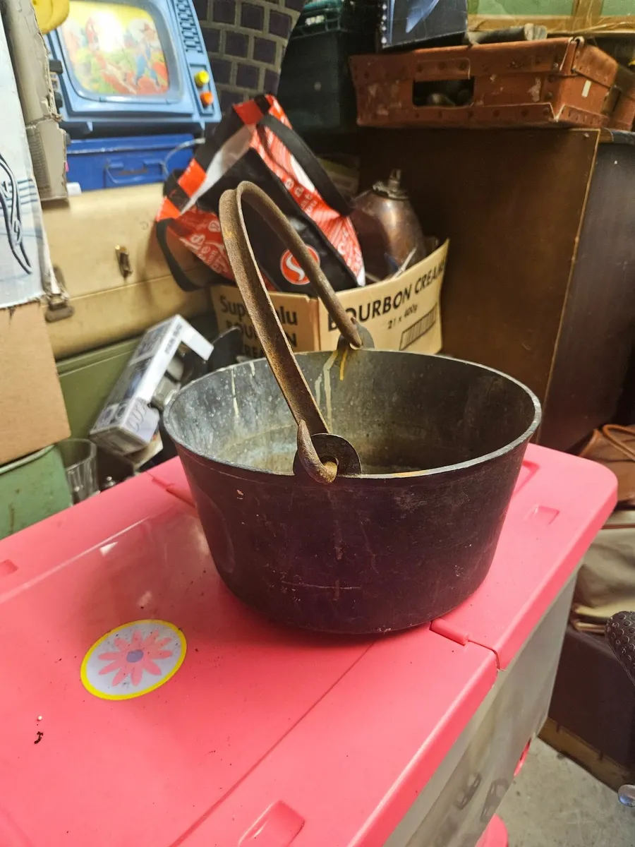 Vintage Cast Iron Pot - Image 1
